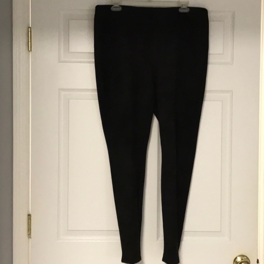 Chico's Classic Black Faux Suede Legging/Pants 18” across waist 38” long NWOT
